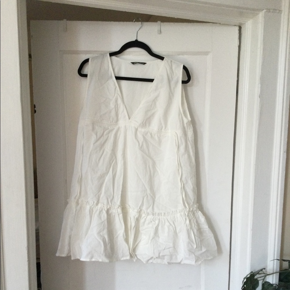 White smock dress